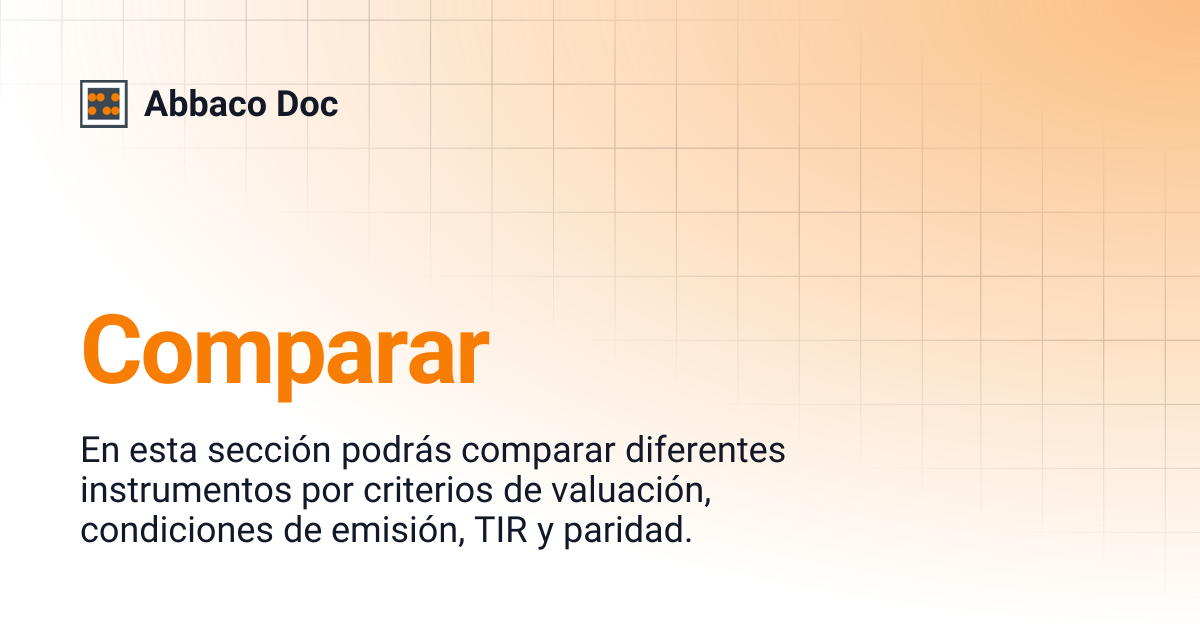Comparar | Abbaco Doc